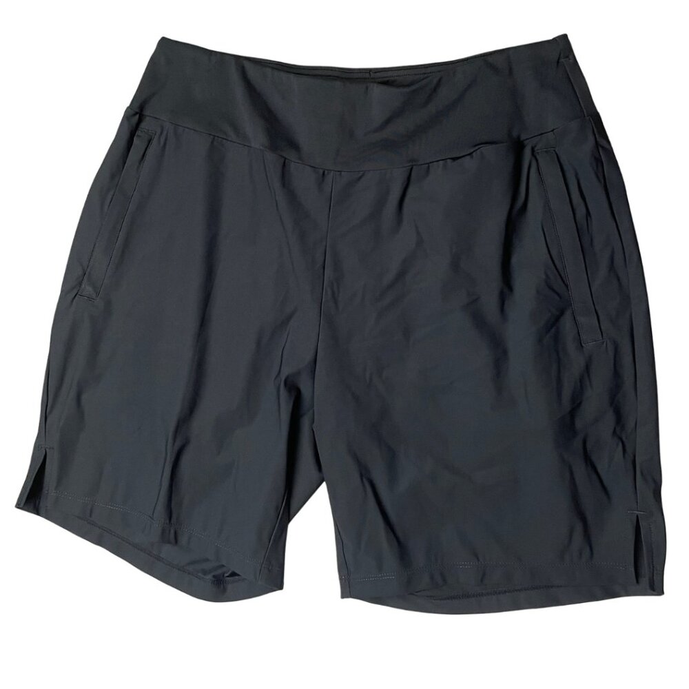 NEW WITH TAGS Women's Black High Waisted Athletic Running Shorts Baleaf, Large